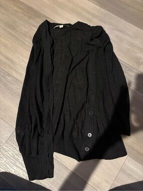 LOFT Black Lightweight Knit Cardigan